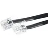 Image de Câble de téléphone - RJ11 - 10m - Noir - Connecteur RJ-11