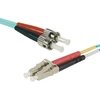 Image de Jarretiere optique duplex HD multi OM3 50/125 LC-UPC/ST-UPC aqua - 1 m