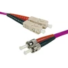 Image de Jarretiere optique duplex HD multi OM4 50/125 ST-UPC/SC-UPC erika - 10 m