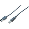 Image de Cordon eco USB 2.0 type A /B gris - 0,6 m