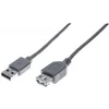 Image de Rallonge éco. USB 2.0 type A /A male/femelle gris de 1 mètre