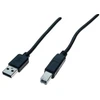 Image de Cordon USB 2.0 type A / B noir - 3,0m