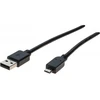 Image de Cordon USB 2.0 type A / micro B noir - 3,0 m