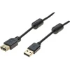 Image de Rallonge USB 2.0 type A / B avec ferrites noire - 1,0 m