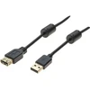 Image de Rallonge USB 2.0 type A / A avec ferrites noire - 1,5 m