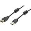Image de Rallonge USB 2.0 type A /A avec ferrites noire - 3,0 m