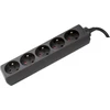 Image de DEXLAN Multiprise 5 prises sans interrupteur noire - 4,0 m