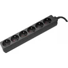 Image de DEXLAN Multiprise 6 prises sans interrupteur noire - 1,5 m