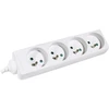 Image de DEXLAN Multiprise 4 prises sans interrupteur blanche - 0,8 m