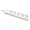 Image de DEXLAN Multiprise 5 prises sans interrupteur blanche - 0,8 m