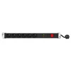 Image de Multiprise parafoudre pour rack avec voyant lumineux et interrupteur - 6 prises