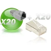 Image de Lot de 20 connecteurs RJ45 CAT. 5e blinde + 20 manchons