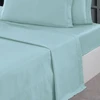 Image de Drap Plat SOFT PERCALE Bleu Artic, Sensei 270 x 300 cm - SENSEI