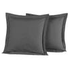 Image de Lot de 2 taies d'oreiller SOFT PERCALE Anthracite, Sensei 65 x 65 cm - SENSEI