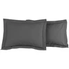 Image de Lot de 2 taies d'oreiller SOFT PERCALE Anthracite, Sensei 50 x 70 cm - SENSEI