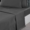 Image de Drap Plat SOFT PERCALE Anthracite, Sensei 240 x 300 cm - SENSEI