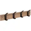 Image de Patère Ziny 4 Têtes L45cm Bois Clair Noir - 5five