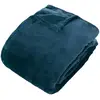 Image de Plaid Flanelle Ollis Bleu Egéen 260x240cm - Atmosphera