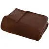 Image de Plaid Flanelle Ollis Marron Tonka 180x130cm - Atmosphera