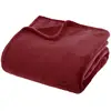 Image de Plaid Flanelle Ollis Rouge Grenat 230x180cm - Atmosphera