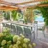 Image de Table de jardin 12 places Evasion extensible beige lin - Hespéride