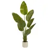 Image de Bananier artificielle lora h140 cm avec pot blanc LORA