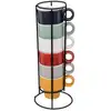 Image de Lot De 6 Tasses Sur Rack "colorama" 5cl Multicolore