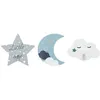 Image de Patères enfant - Atmosphera - Ciel - Multicolore - Bois MDF - 3 pièces