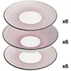 Image de Set vaisselle 18 . Porcelaine rouge LUNIS