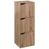 Image de Étagère 3 cases avec portes mix n' modul effet chêne naturel MIX'N'DOOR
