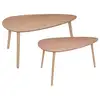 Image de Lot de 2 tables gigognes mileo pin l8898cm MILEO