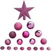 Image de Kit De Sapin Colorama De Noël 18 Pièces Cassis - Feeric Lights & Christmas