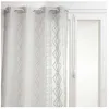Image de Atmosphera - Voilage Sama impression jacquard 140 x 240 cm - Gris