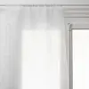 Image de Lot De 2 Voilages Feuille Blanc 60x160cm - Atmosphera