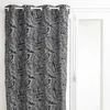 Image de Atmosphera - Rideau tissage jacquard Folha 140 x 260 cm - Noir et Blanc