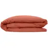 Image de Housse De Couette Linah Lin Lavé Rose Terracotta 260x240cm - Atmosphera