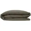 Image de Housse De Couette Linah Lin Lavé Vert Kaki 260x240cm - Atmosphera