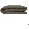 Image de Housse de couette Linah lin lavé vert kaki 260x240cm - Atmosphera Créateur dintérieur
