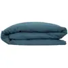 Image de Housse De Couette Linah Lin Lavé Bleu Canard 260x240cm - Atmosphera