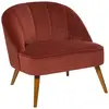 Image de Fauteuil Naova Velours Rose Terracotta - Atmosphera
