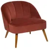 Image de Fauteuil Naova velours rose terracotta - Atmosphera Créateur dintérieur
