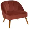Image de Fauteuil naova velours rose terracotta NAOVA