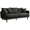 Image de Canapé velours candice 3 places vert kaki CANDICE