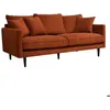 Image de Canapé velours Candice 3 places ambre - Atmosphera Créateur dintérieur