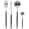 Image de Ménagère 24 Pièces Inox "ida" 27cm Noir