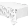 Image de Nappe Imprimée Sapin 140x240cm Blanc Et Argent - Atmosphera