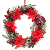 Image de Couronne Poinsettia 50cm - Feeric Lights & Christmas