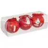 Image de 3 Boules De Noël Papier Imprimé 75mm Petit Modèle - Feeric Lights & Christmas