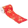 Image de Guirlande De Noël Ruban Poinsettia 12cmx5cm - Atmosphera