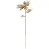 Image de Branche Poinsettia Doré Pailleté 75cm - Feeric Lights & Christmas